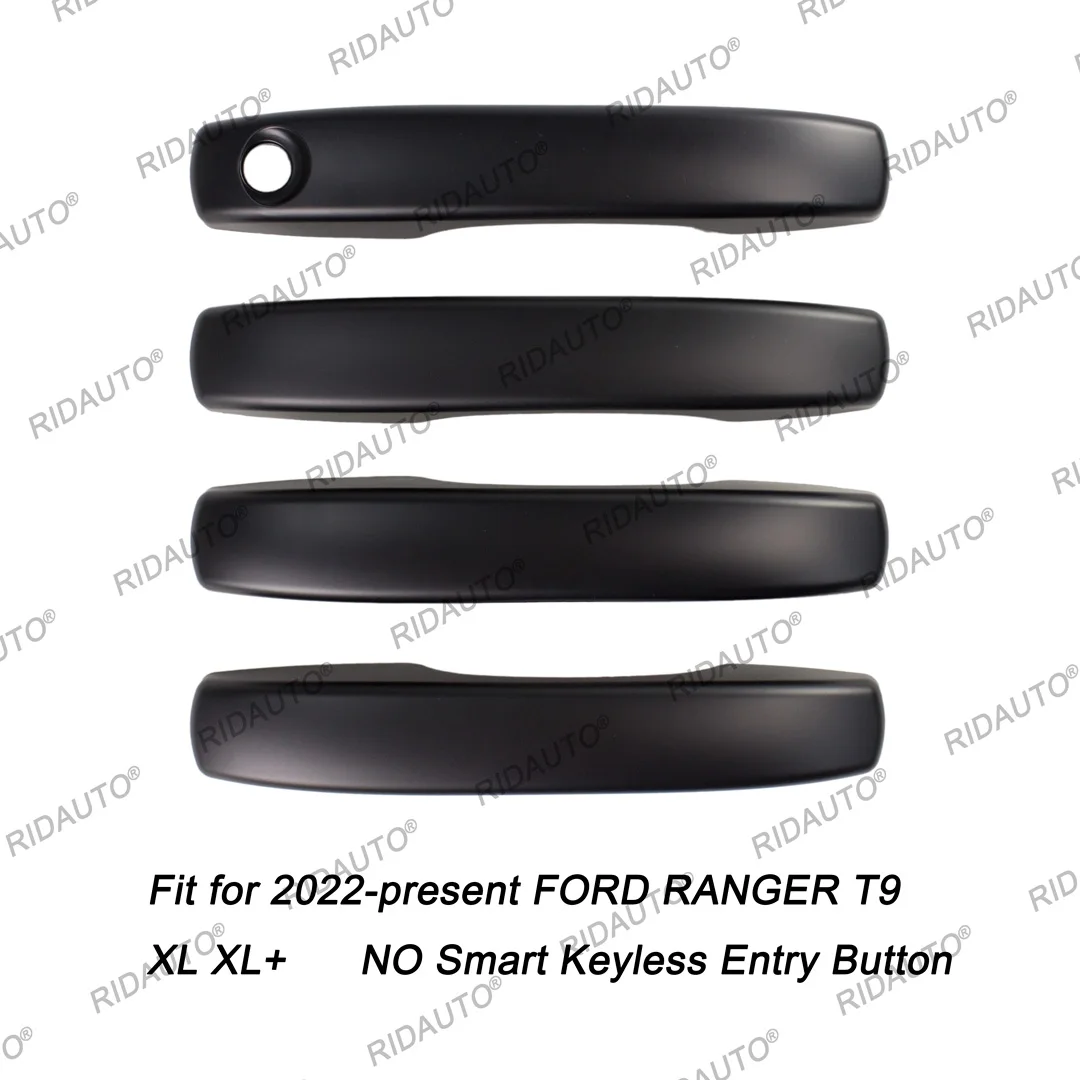Крышка на дверную ручку матовая черная живопись подходит для 2023 FORD RANGER T9 WILDTRAK SPORT XLT