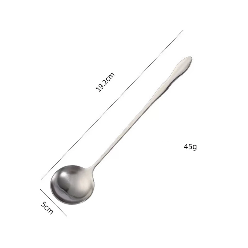 Wholesale Tea Spoon Stainless Steel 20 CM Long Mixing Spoons With Long Handle Coffee Spoon
