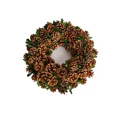 Cheaply Price Mini Wreath Christmas Pine Cone Boxwood Garland For Christmas Tree