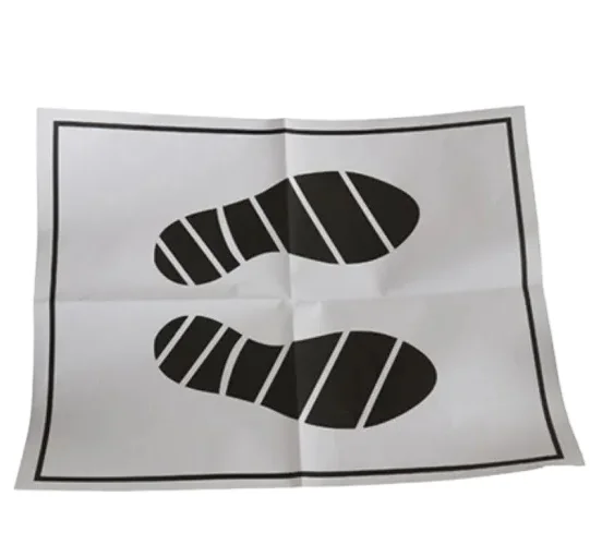 Sigle-use  White Paper Waterproof Car Floor Mats With Printed Feet