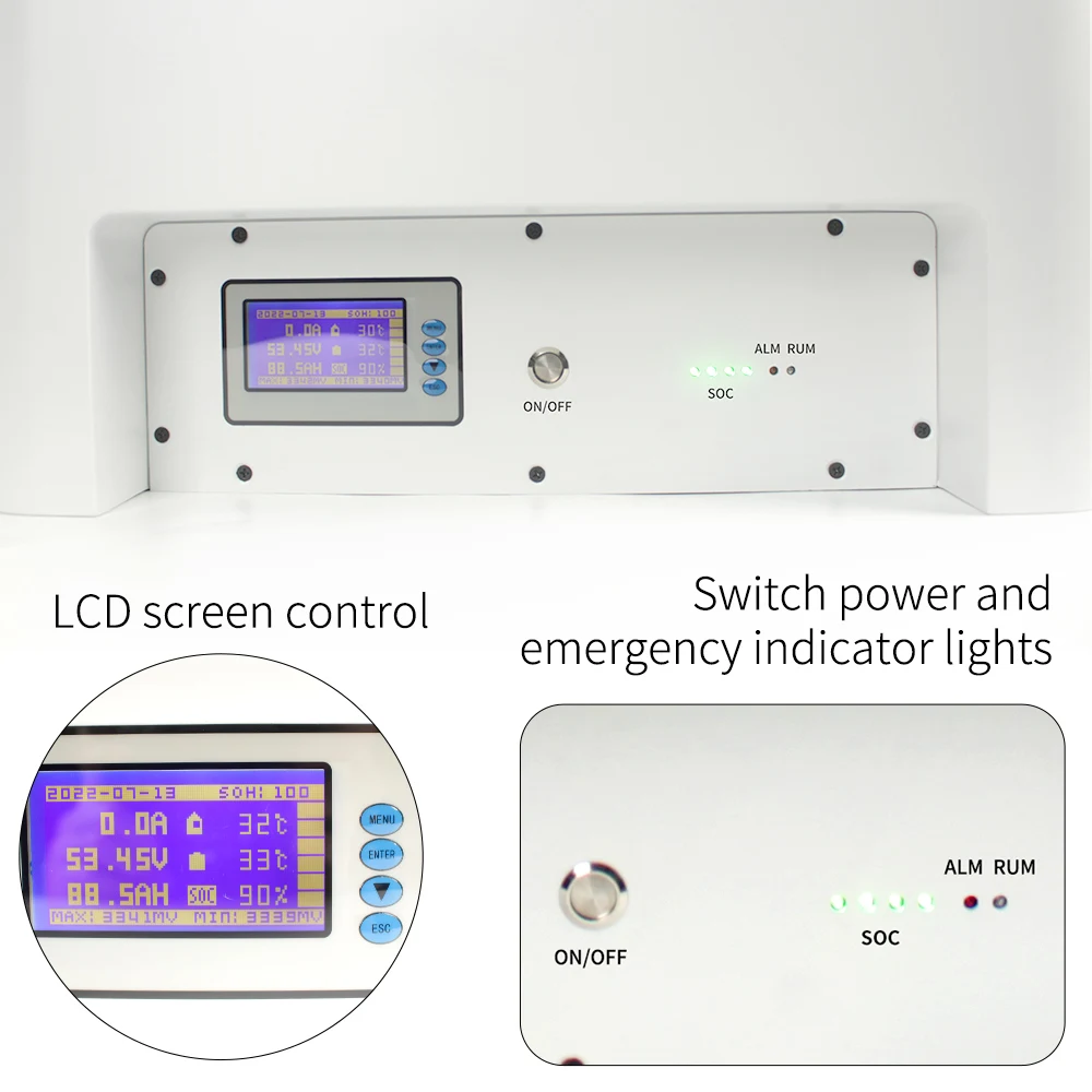 Lifepo4 Solar home storage wall battery 5kw 10kw 24V 48V  51.2V 96V 100Ah 200Ah lithium ion battery for solar system
