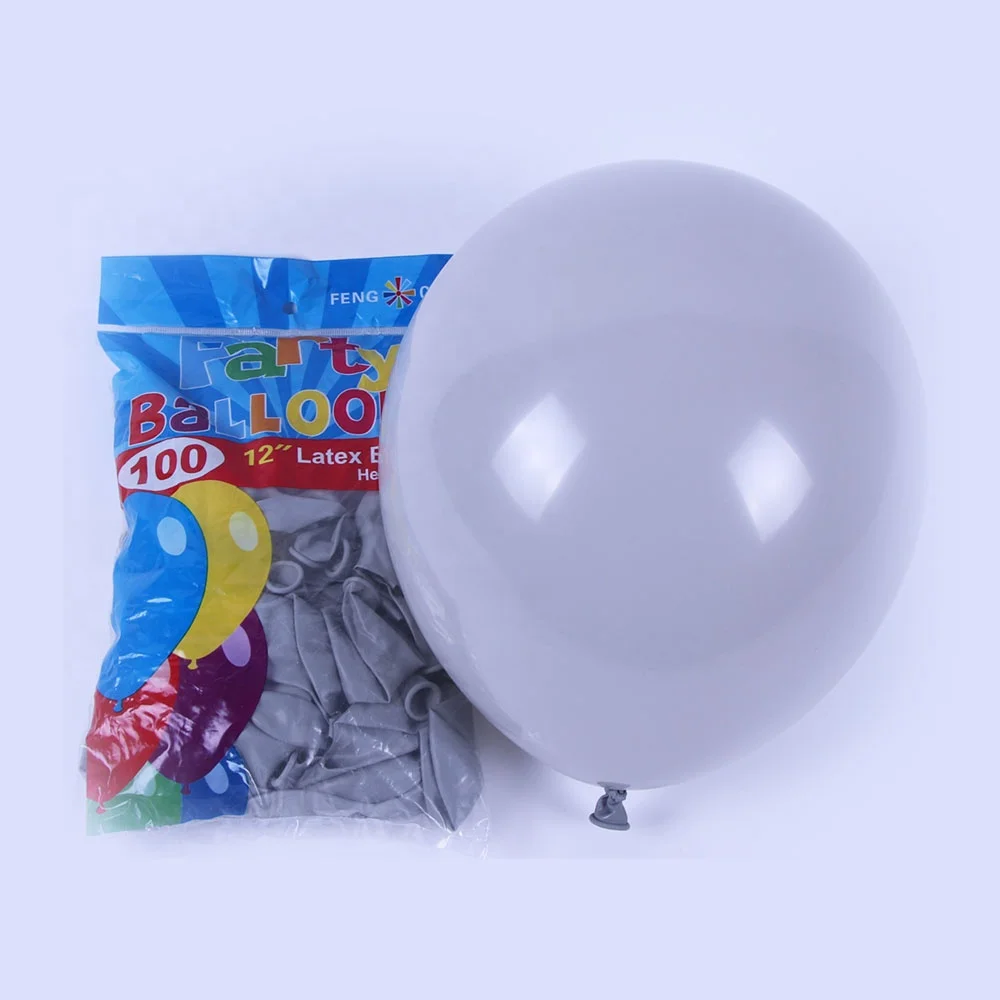 100pcs 12inch 2.8g Metallic Pearl Gold Silver Standard Black Blue Red White Matte Thick Party Balloon Natural Latex Round Ballon