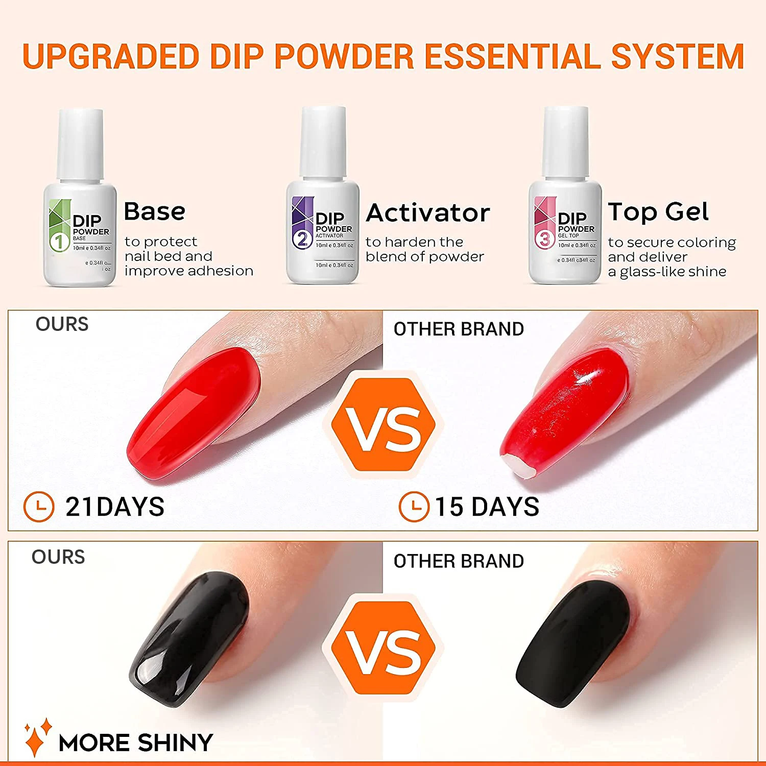 Manicure Dipping Powder Set Private Label Dip Powder Kit 6 For Beginners