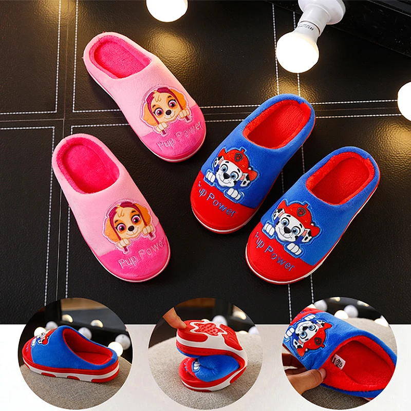 Детские новые детские хлопковые тапочки команды ван для мужчин и женщин на осень и зиму комнатные детские тапочки для мальчиков