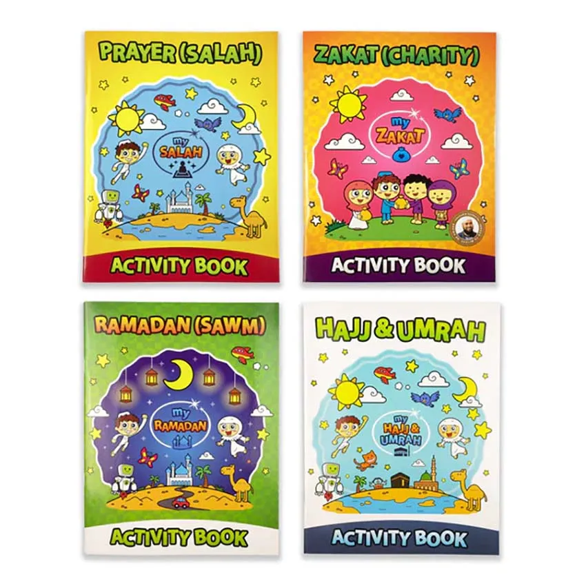 Bulk Soft Cover Instruction Manual Folding Custom Printed 5 Pillars Activity Booklet Collection 5 Activity Booklets for Kids