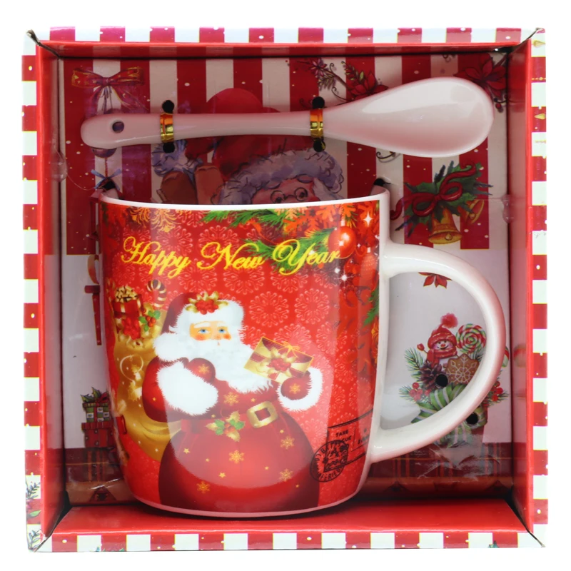 Hot Selling China Supplier Ceramic Cup Fine Porcelain Christmas Mug Ceramic Christmas Cup