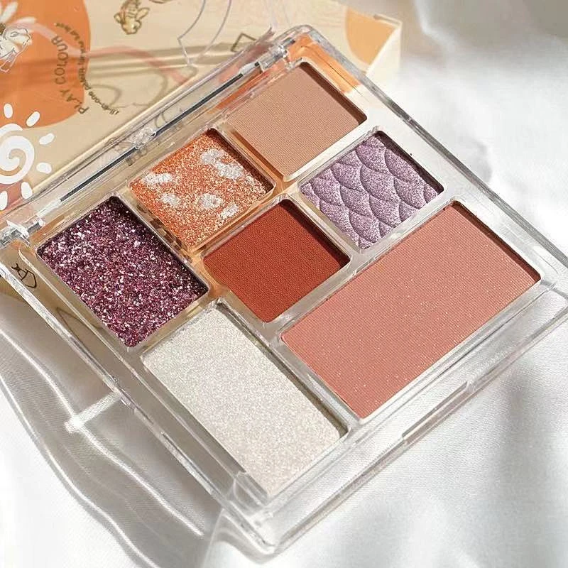 
private label custom logo make up natural eye shadow palette 