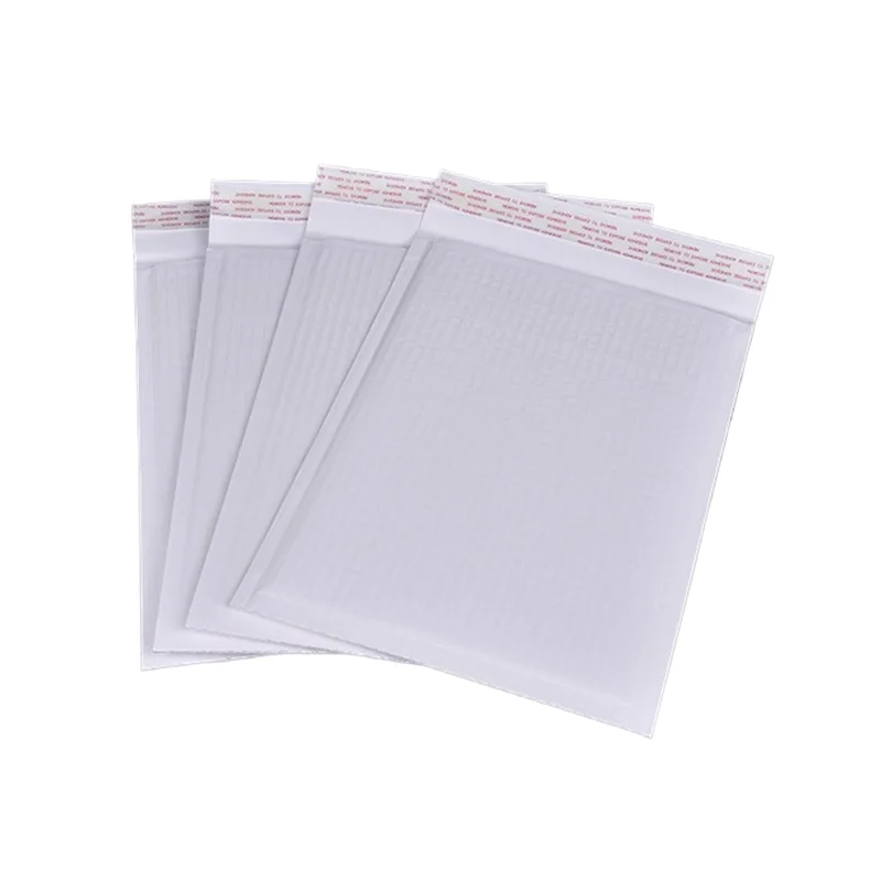 100% Recyclable Shipping Kraft Paper Bags Cushion Packaging Mailers Cushion White Corrugated Paper Padded Envelopes Custom Logo