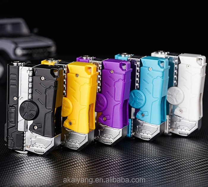 Mecha Gyro Windproof Butane Lighter Red Flame Refillable Gas Lighter for Cigarettes Wholesale Deals .jpg