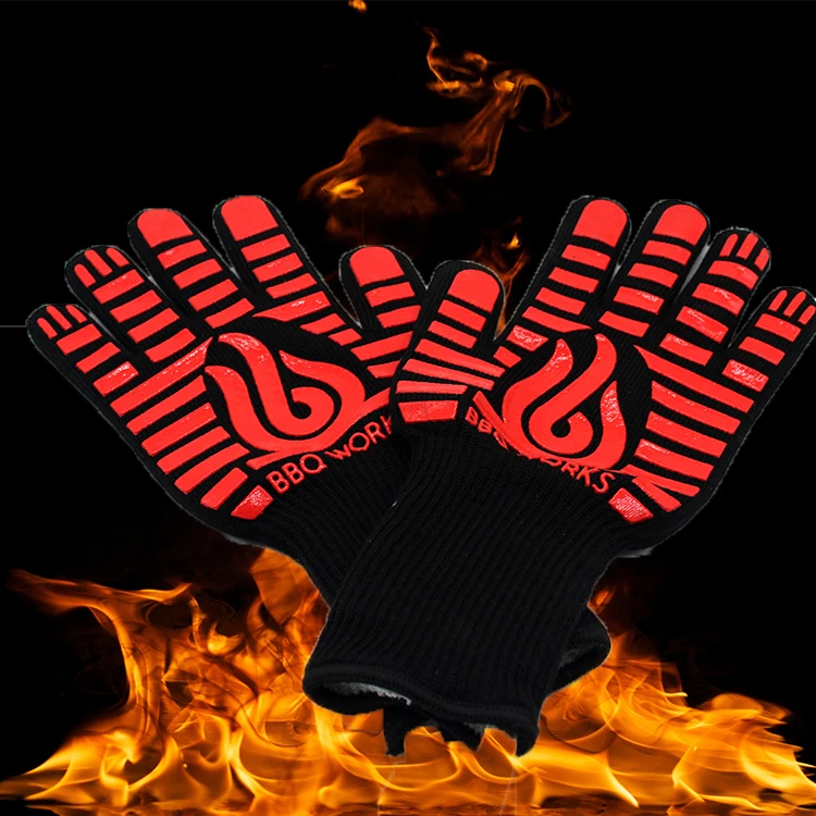 
Fashion and Good Quality Anti Cut Silicone Protective Barbecue Cooking Gloves 