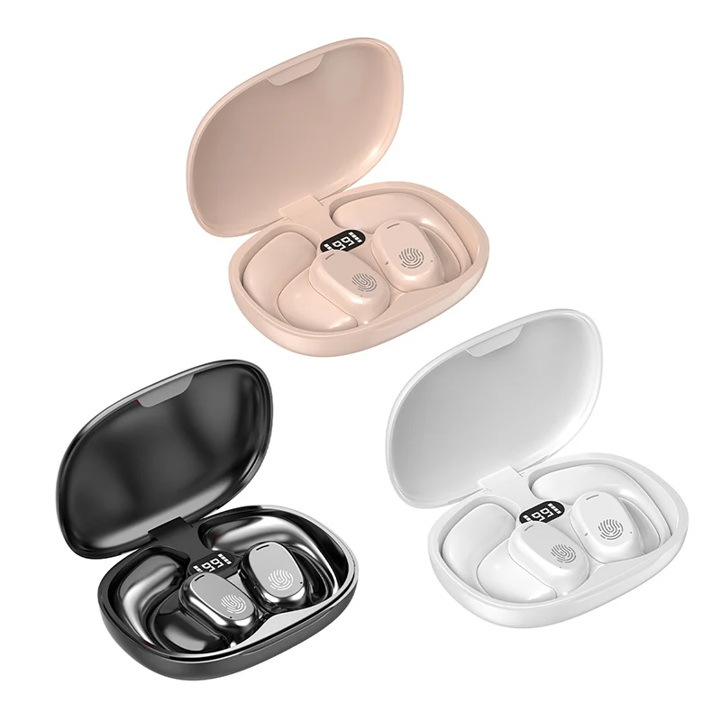 Ear Bone Conduction Headset Earset Wireless Ear Clip Bone Conduction Headphones Hifi Boom Good Sound Quality Good for Hearing