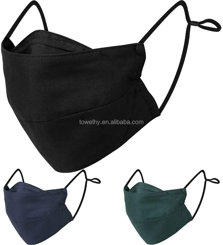 Customized sublimation digital printing 3D origami cloth cotton facemasks face cover