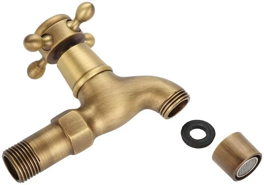 Modern Antique  Garden Faucet High Quality Brass Customized Ceramic Wall Mounted Traditionally Hotels Outdoor Spaces