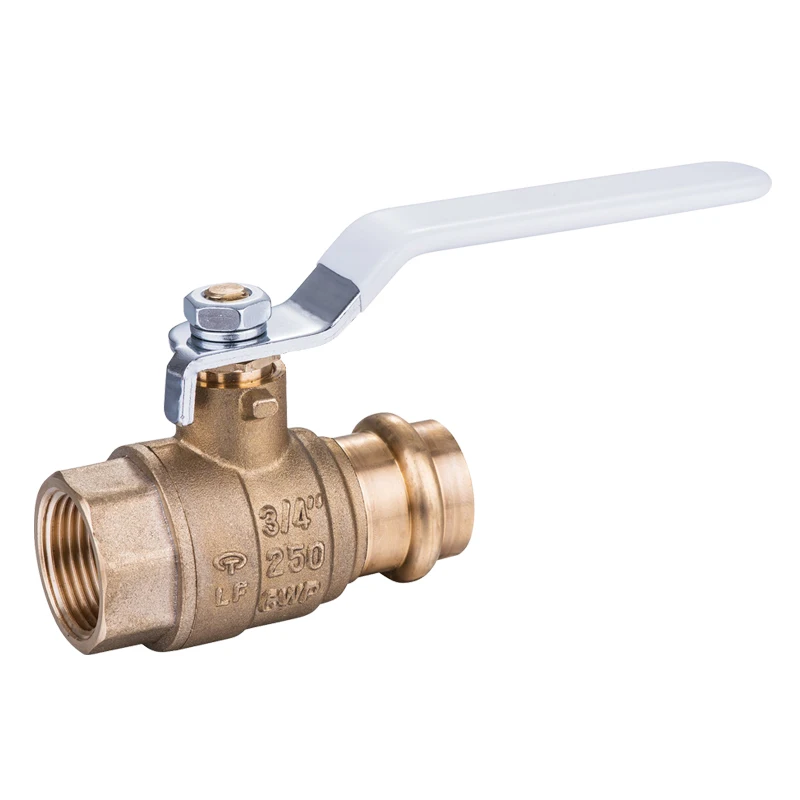 Long Handle Shut Off Valves Controller Press End Female Npt Full Port Brass Ball Valve With Vinyl Grip