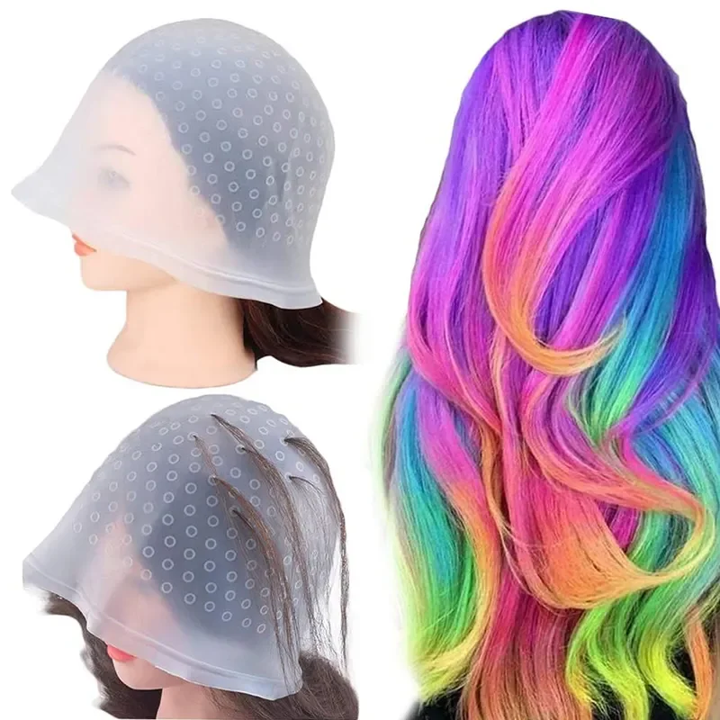 Plastic Cement Hair Dyeing Cap Highlighting Beauty Salon Reusable DIY Hair Dyeing Hat Tool Special for Hair Dyeing