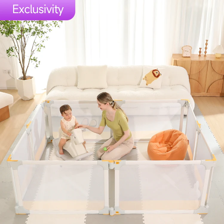 2022  Baby Playpen Foldable Multifunctional New Design Safety Indoor Play Yard Fence Baby Play pen