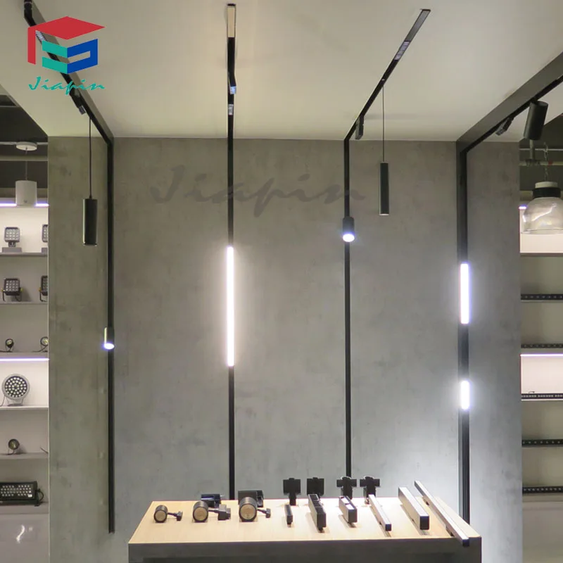 1M 2M 3M magnetic track light Frameless embedded wooden board  plaster 20mm magnetic track rail