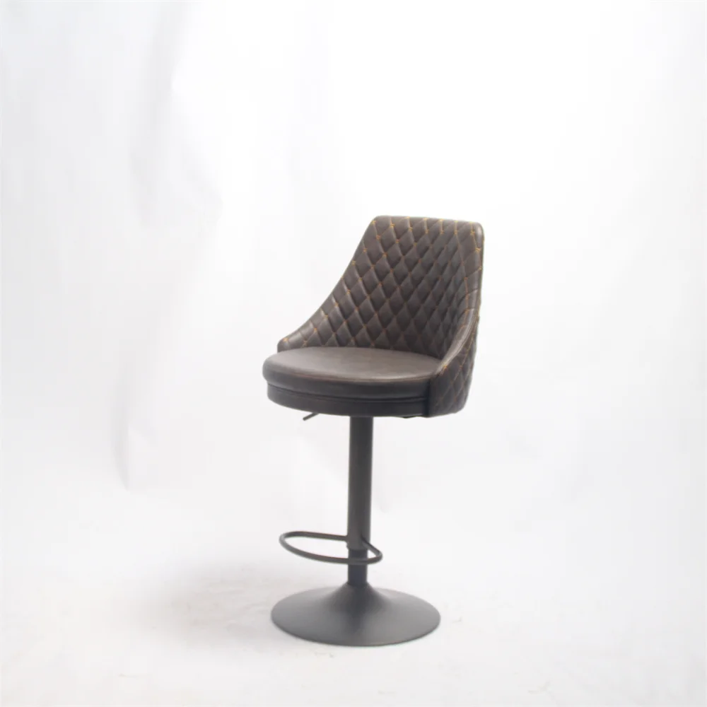  Living Room Furniture Bar Stool Adjustable PU Cushion Leather