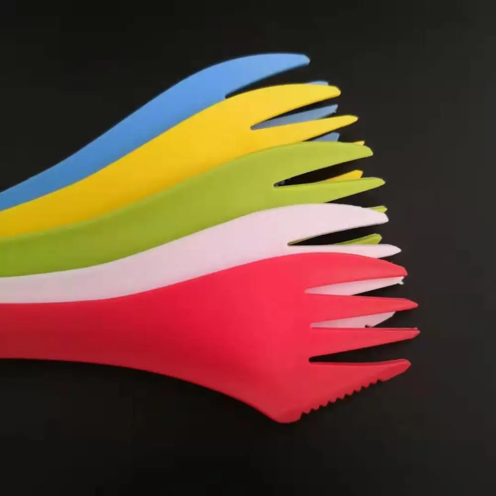
Multifunctional High Quality Fashionable Travel Camping PP Three-sets Spoon Fork Knife Reusable Spork 