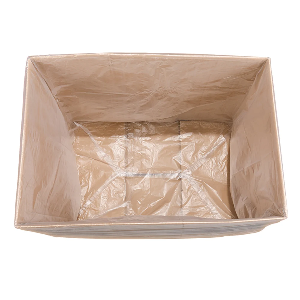 Square Bottom Custom Plastic Bags Four Corners Dust PE Flat Bottom Transparent Moistureproof Carton Liner Shipment Cover Bags