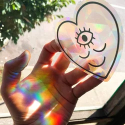 custom size and shape printing suncatcher window cling sticker rainbow sun catcher decal