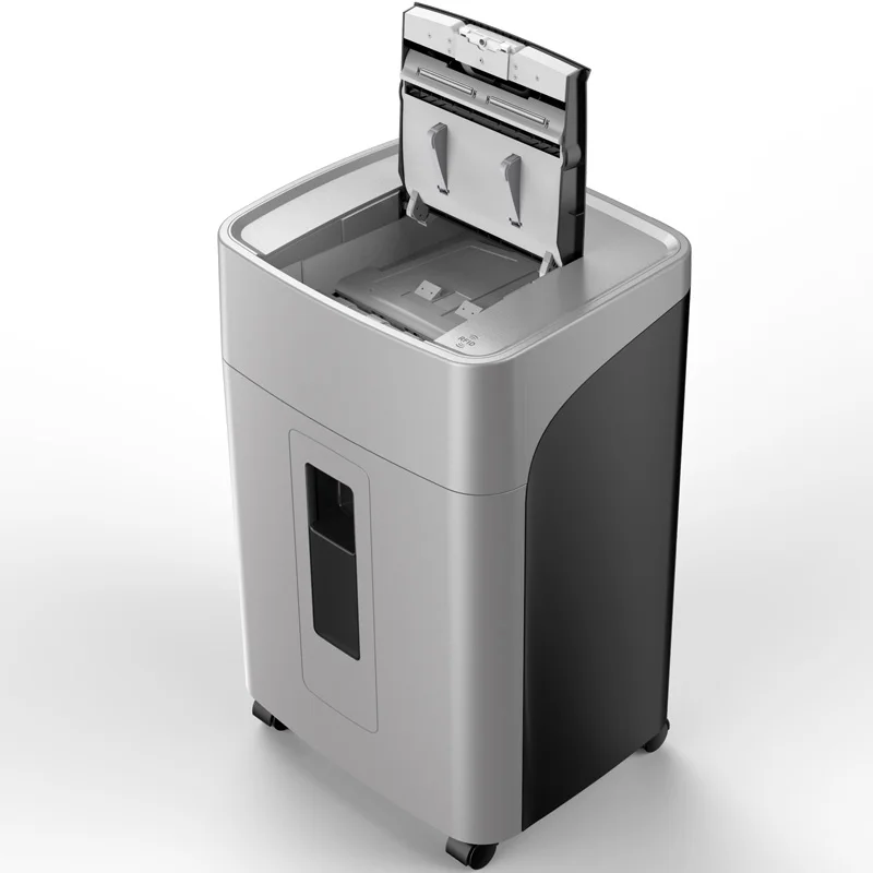 Office Paper Shredder Commerical 400 Sheet Auto Feed Paper Document Shredders With IC Look Bin 24 Hour Continuous Run Time