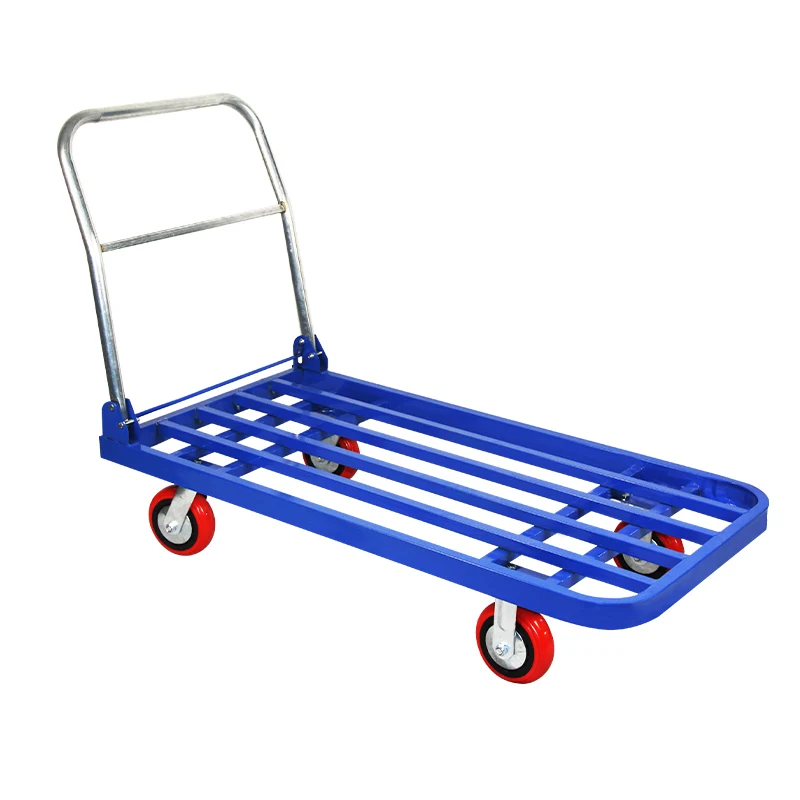 Logistics turnover cargo transportation super load folding handle square tube trolley