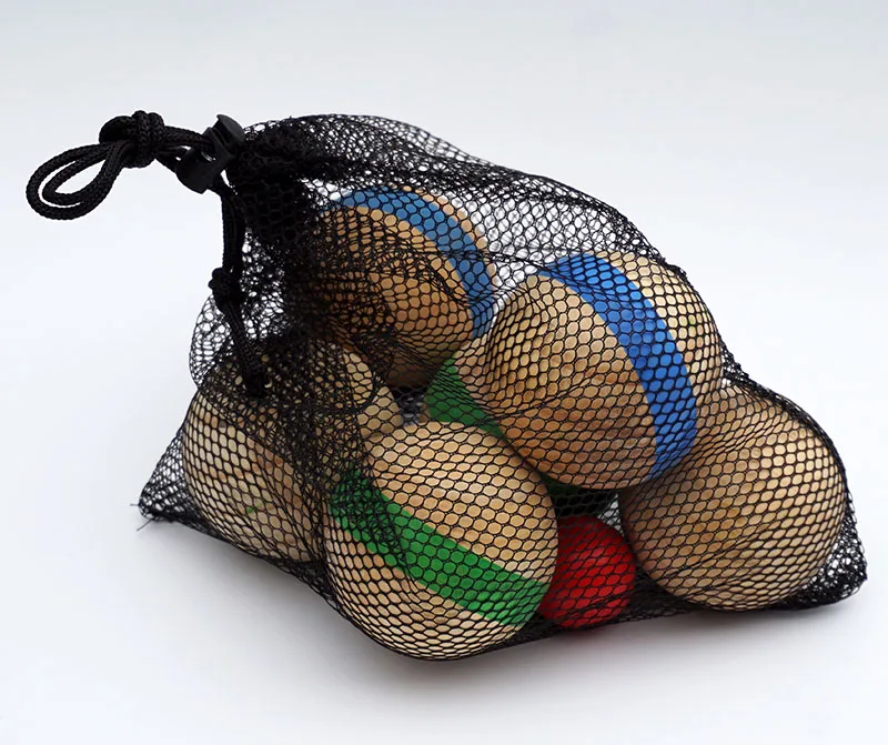 Wooden Petanque ball Set Wood Bocce Sets With 7 Balls wooden Outdoor Backyard Games For kids