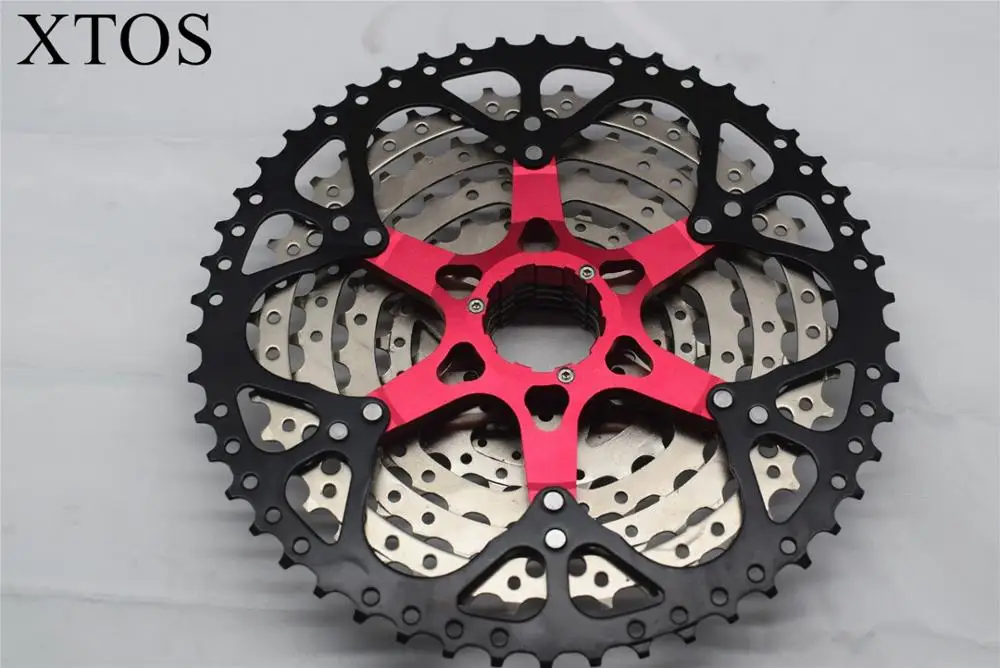 
XTOS Mountain Bike 9Speed 11-50T Cassette Wide Ratio Bicycle Freewheel Compatible With M430 M4000 M590 