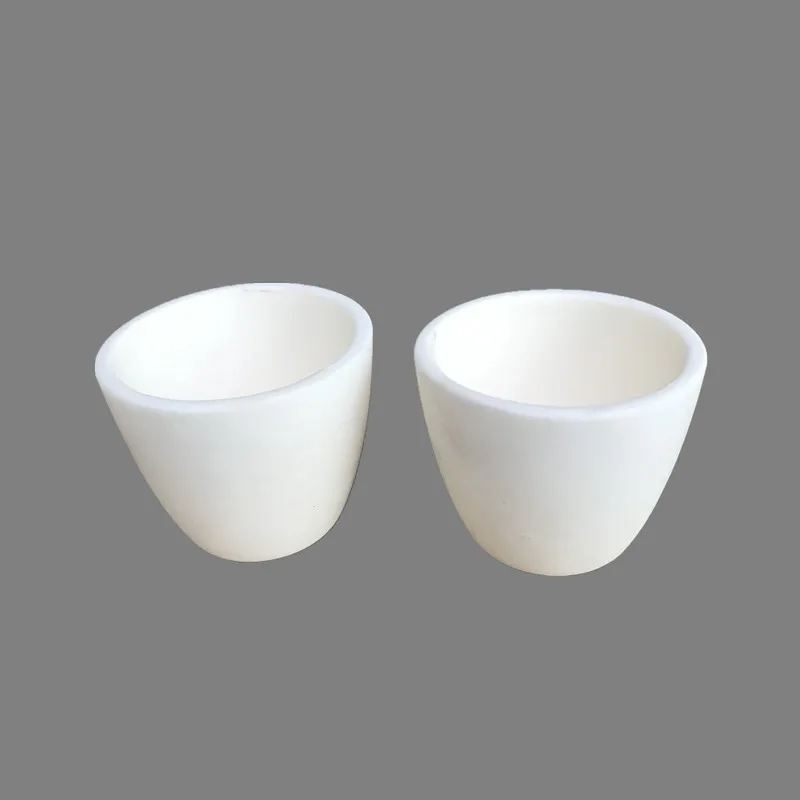 Manufacturer Supply 10ml 20ml 95% 99% Alumina Ceramic Crucible for Metal Melting