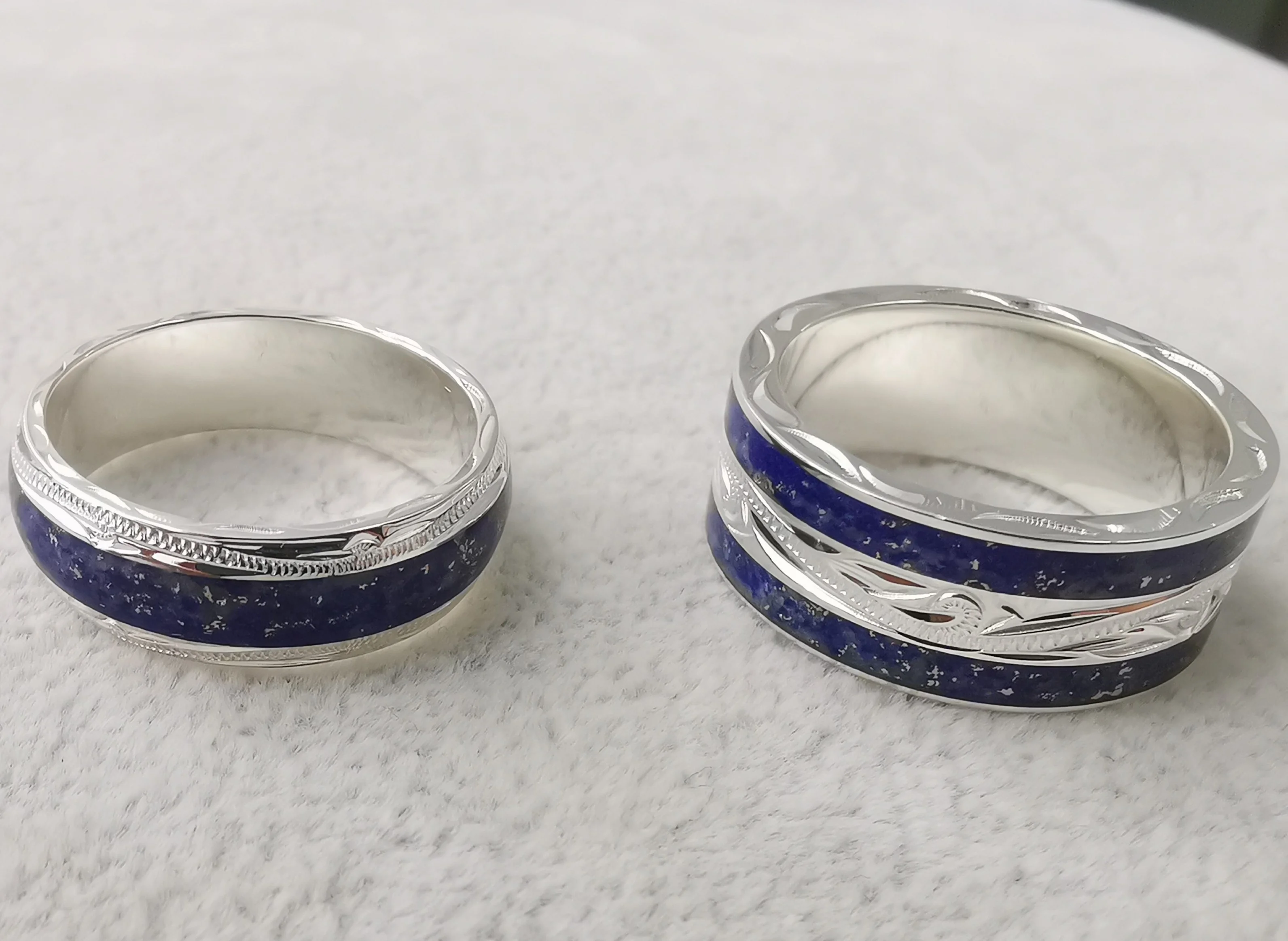 Customized sterling silver Hawaii KOA wood opal gemstone men rings silver 925