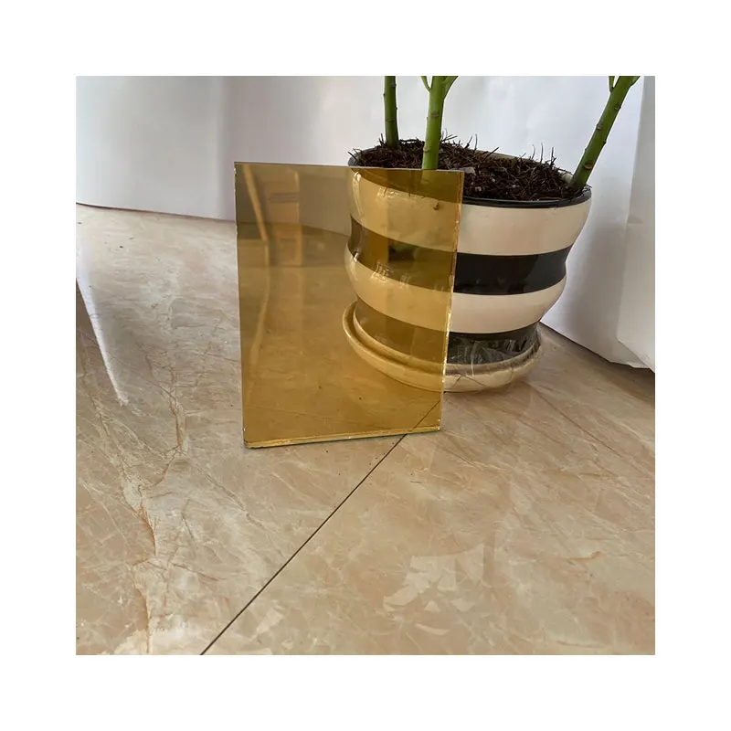 Good Quality 4mm 6mm golden reflective glass Price Clear Tinted Reflective Architecture Glass