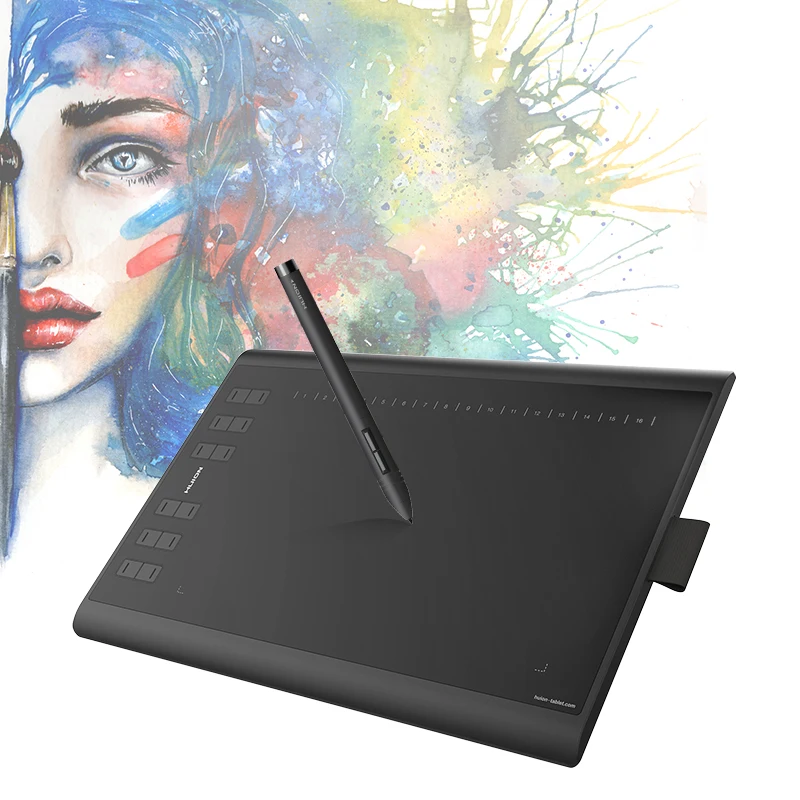 Huion Лучший 10x6 дюймов 8192 уровней new1060plus цифровой планшет для рисования для дизайна/детей/обучения