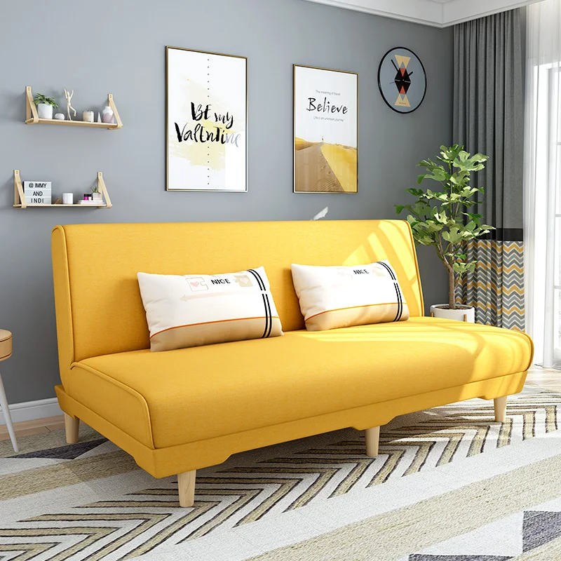 
AliGan folding sofa bed small apartment rental apartment sofa bed bedroom living room dual-use simple fabric sofa 