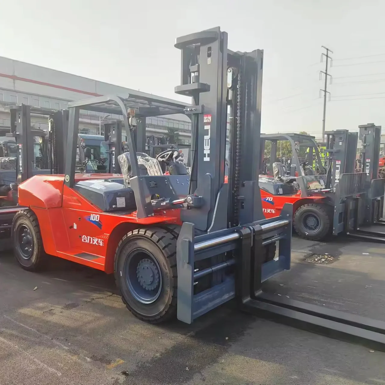 In stock 10 ton HELI CPCD100 forklift China made Internal Combustion diesel forklift Heli 100 for sale