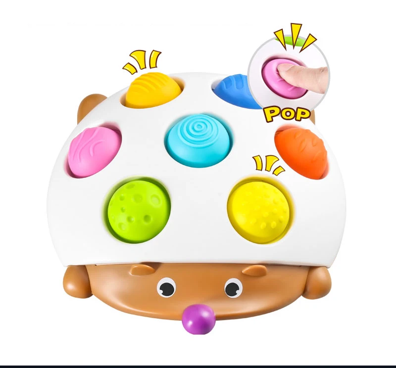 Baby  fidget toys baby hedgehog sonic silicone push bubble fidget sensory toy