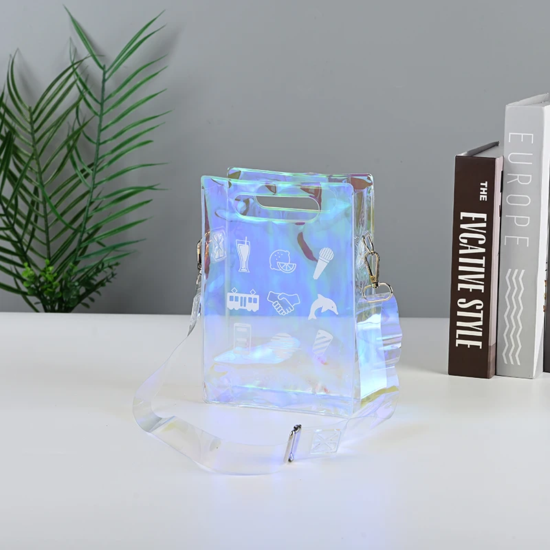 New Designer Mini Purse Custom Kids Tote Handbags Ladies Casual Novelty Small Plastic Hand Shopping Bag die cut handle carrier