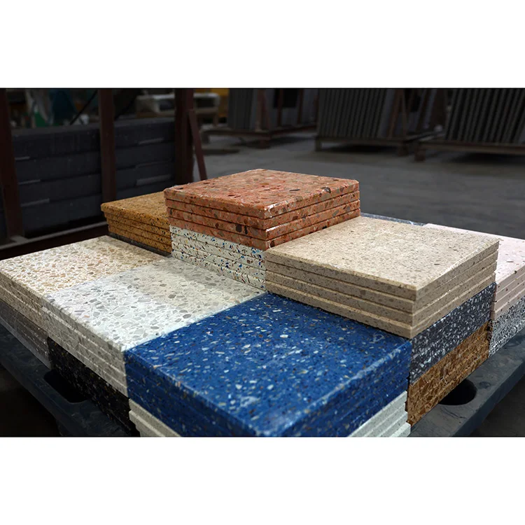 Artificial  Top Quality Wall Stone Tile Quartz Attractive Press Terrazzo Slab