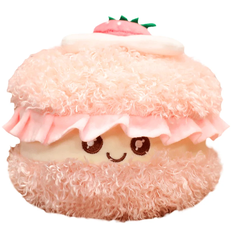 Новинка от Yangzhou оптовая продажа модные мягкие плюшевые Имитационные макароны шоколадные швейцарские булочки кукла с украшенным украшением