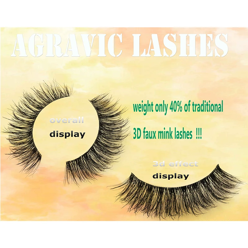 Lashbeauty Private Label 3D Effect Invisible Band Lashes Wholesale Faux Mink Strip Eyelashes