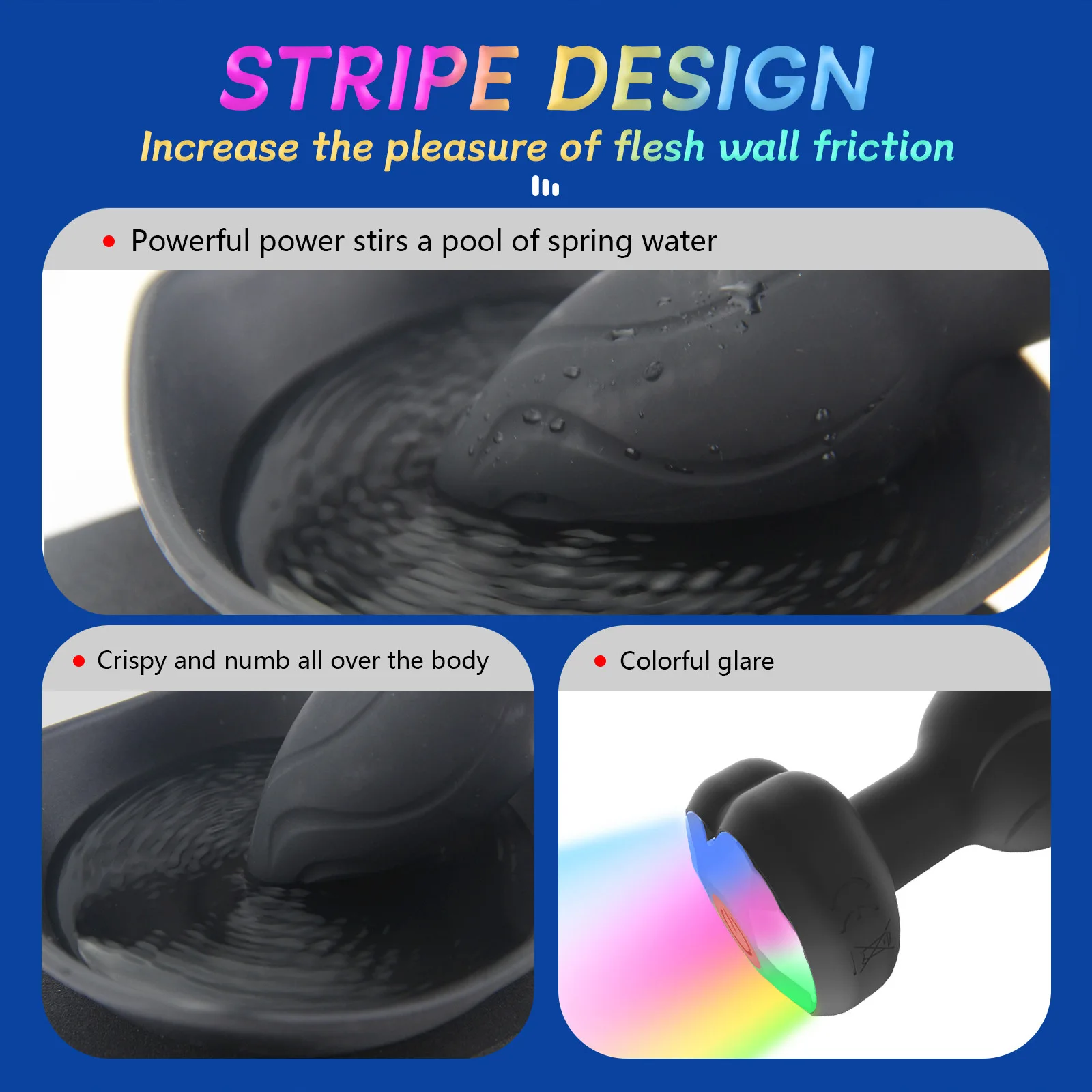 Factory Sale Emit Light Anal Plug Butt Massager Vibrator Sex Toy For Men Women Electric Anal Plug Toys Adult toy%