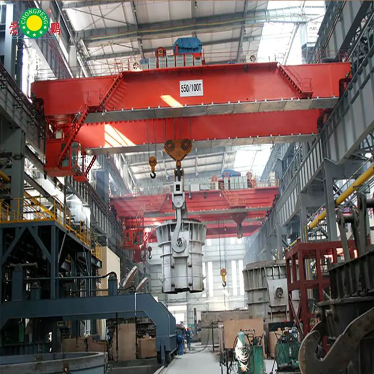  25ton double beam overhead bridge crane for metallurgical industry
