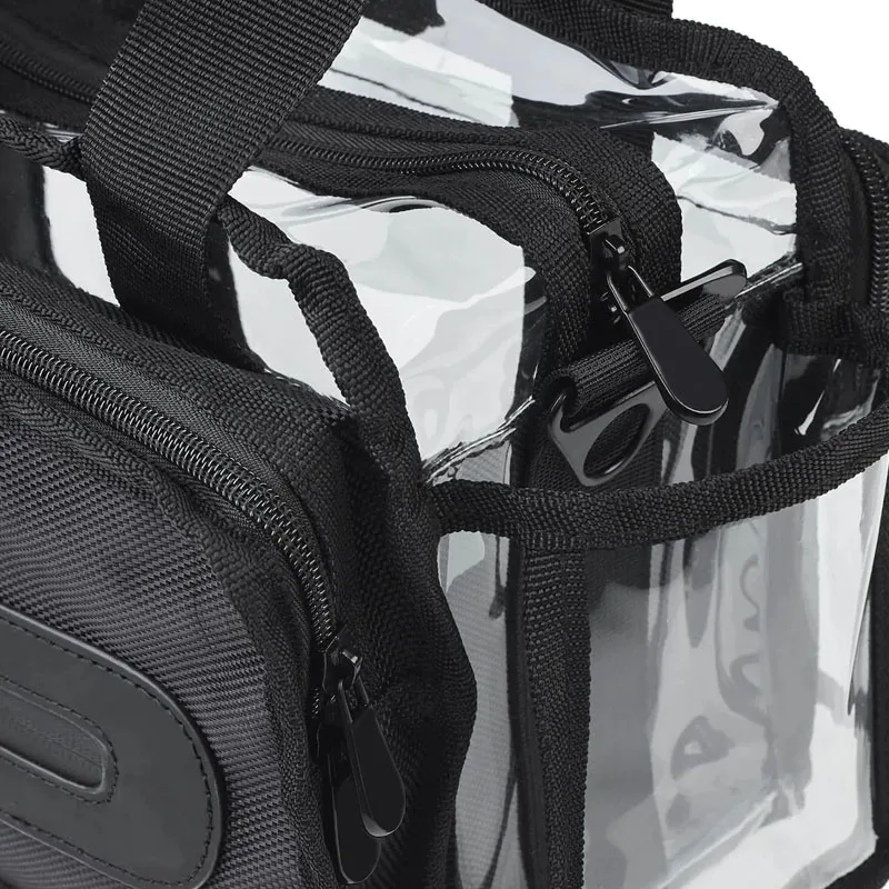 waterproof pvc cosmetic bag professional makeup kit tote organizer makeup artist clear bags with shoulder strap