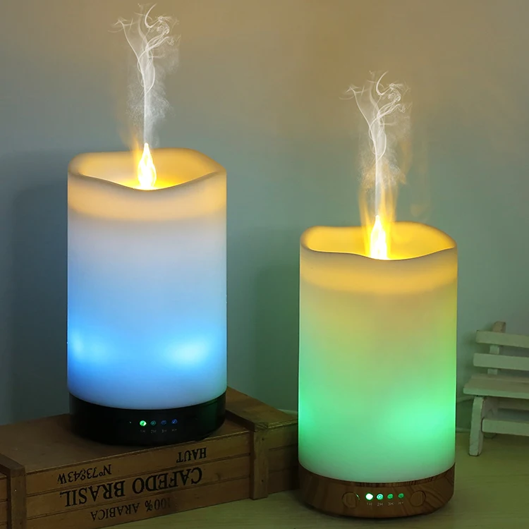 Aromatherapy Candle light Air Humidifier Aroma Diffuser Portable Home Room Desktop Mini Color Lamp