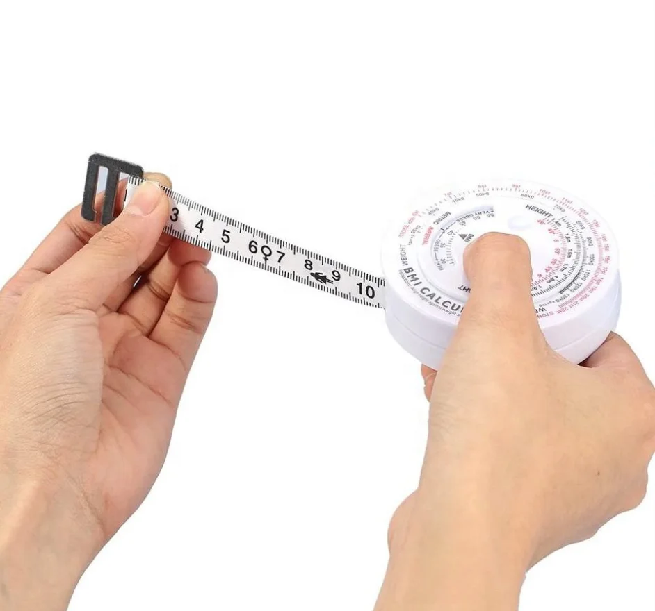 Hot sale 150cm BMI Body Mass Index Retractable Tape For Diet Weight Loss Tape Measure