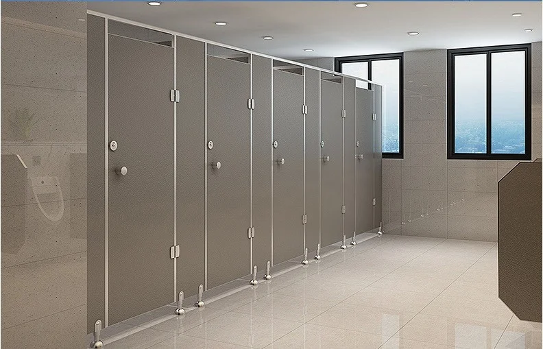 Customized HPL toilet/shower partition  toilet cubicles system office building toilet partition for bathroom washroom