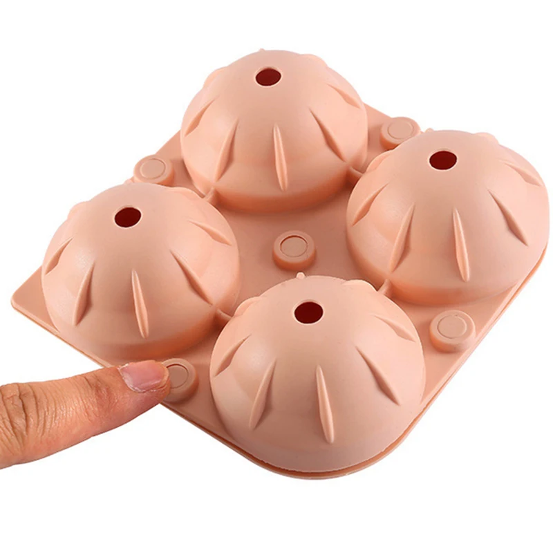 Hot selling ice hockey maker silicone ice hockey mold whiskey bartender ice box creative with lid trumpet