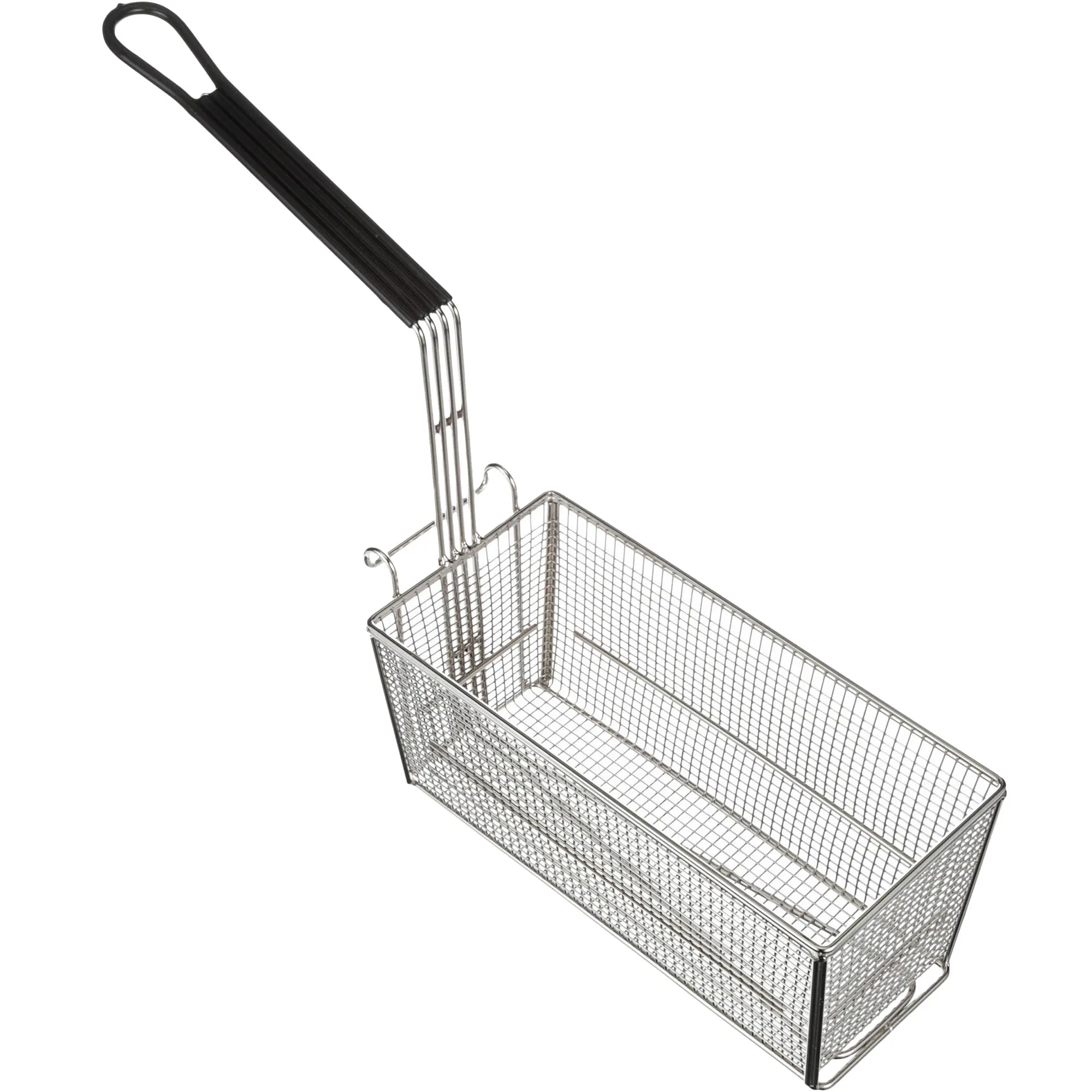Commercial Fryer French Fry Basket with Coated Handle Back Hook