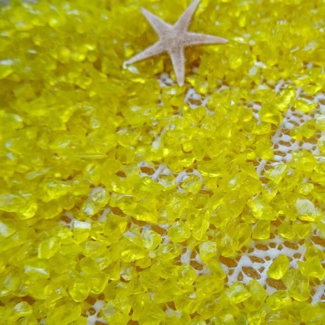 wholesale recycled colored decorative wedding vase filler glass sand for sand ceremony art bowl decor