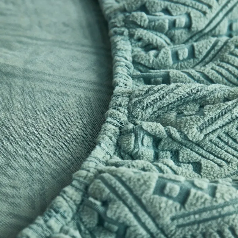 JQYC 3-Seater Sofa Slipcover High Elastic Polyester Fabric Jacquard Pattern Spandex-Powered Comfortable Cover Living Furniture